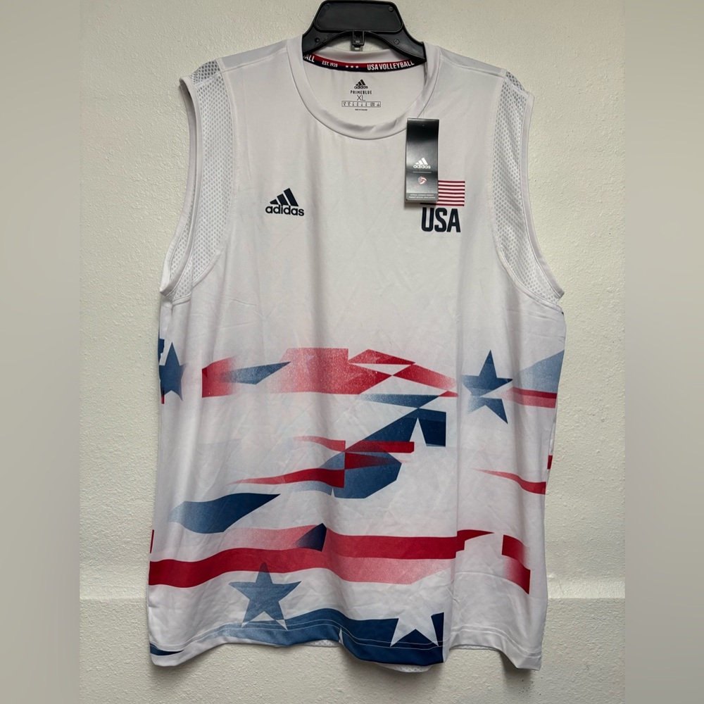 adidas Men USA VOLLEYBALL JERSEY PRIMEBLUE SHIRT